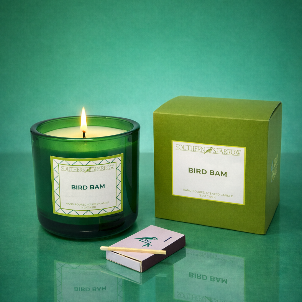 Bird Bam Luxury Candle | White Tea & Bergamot | Mahjong Candle