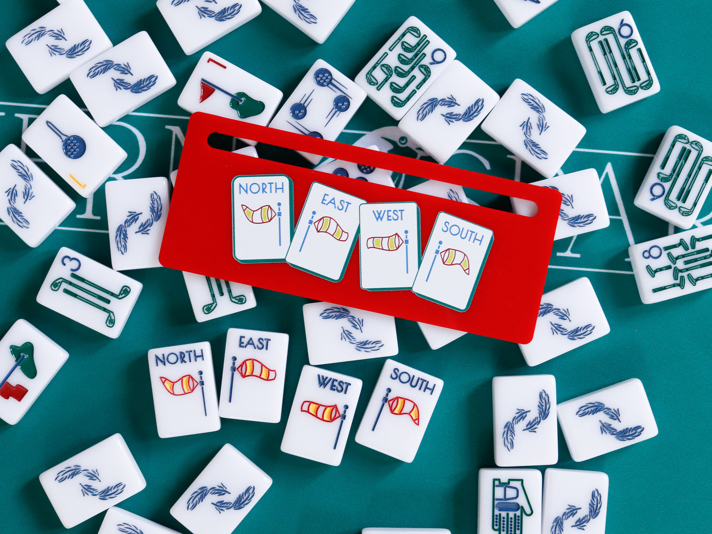 MAHJONG LINE MARKER - WINDS IN RED