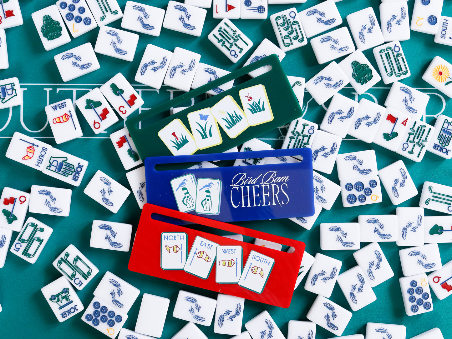MAHJONG LINE MARKER -  WINDS IN RED
