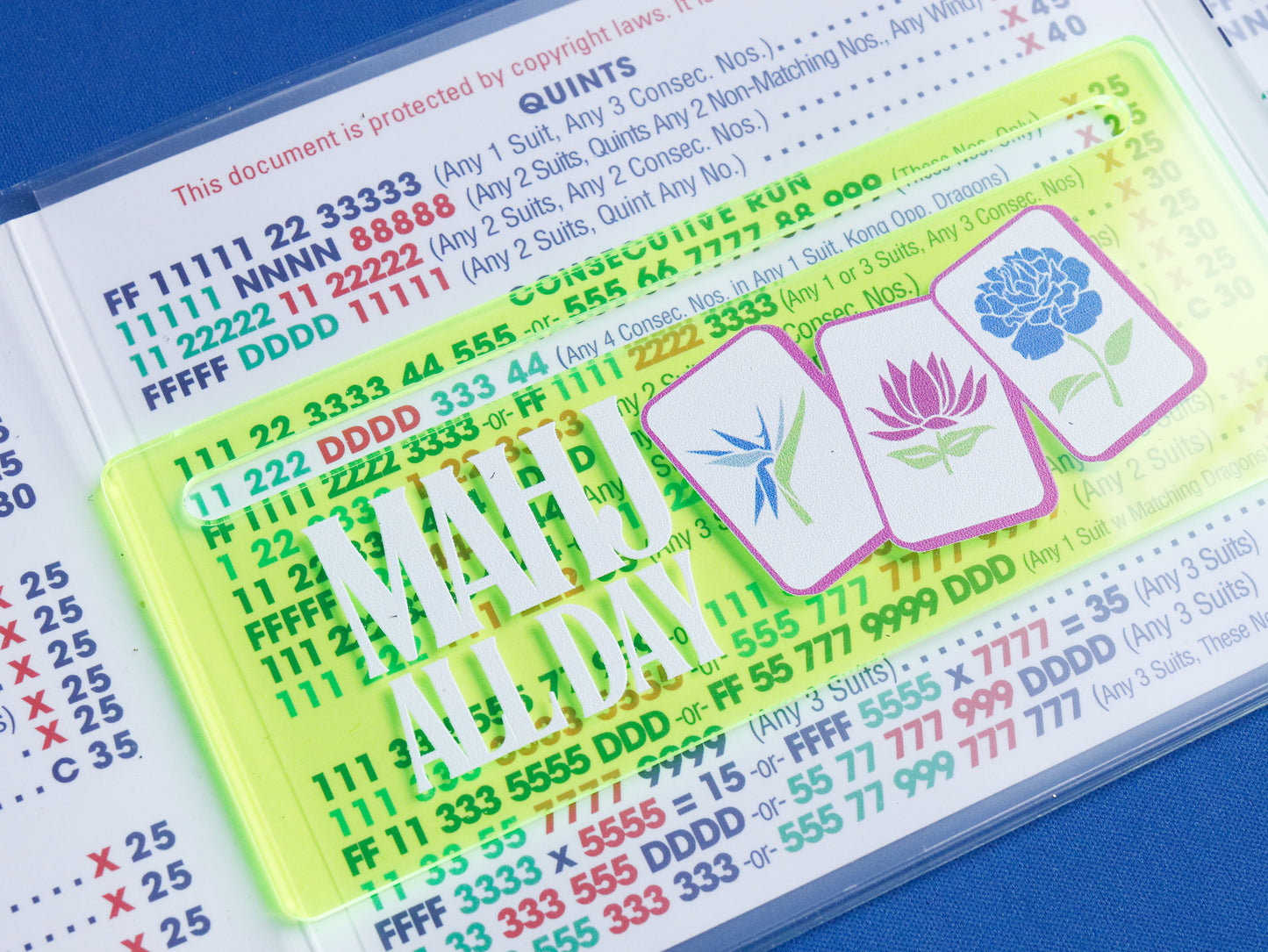 MAHJONG LINE MARKER - MAHJ ALL DAY IN TRANSLUCENT GREEN