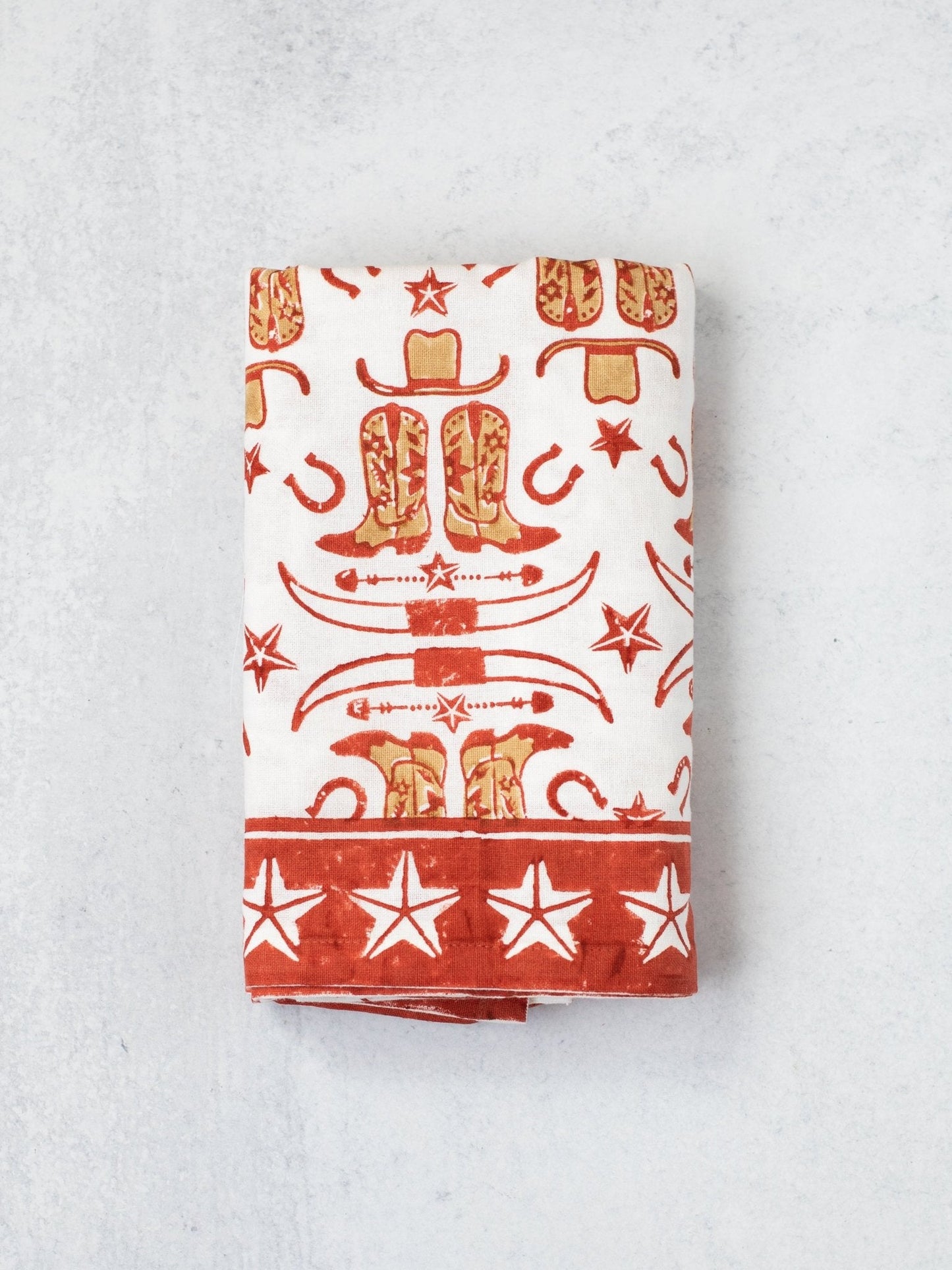 Table Throw (Ivory) - Cowgirl, Terracotta