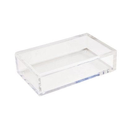 Lucite display box for mahjong tiles. Fits Mah Jongg tiles from Southern Sparrow and The Mahjong Line. Affordable lucite display box.