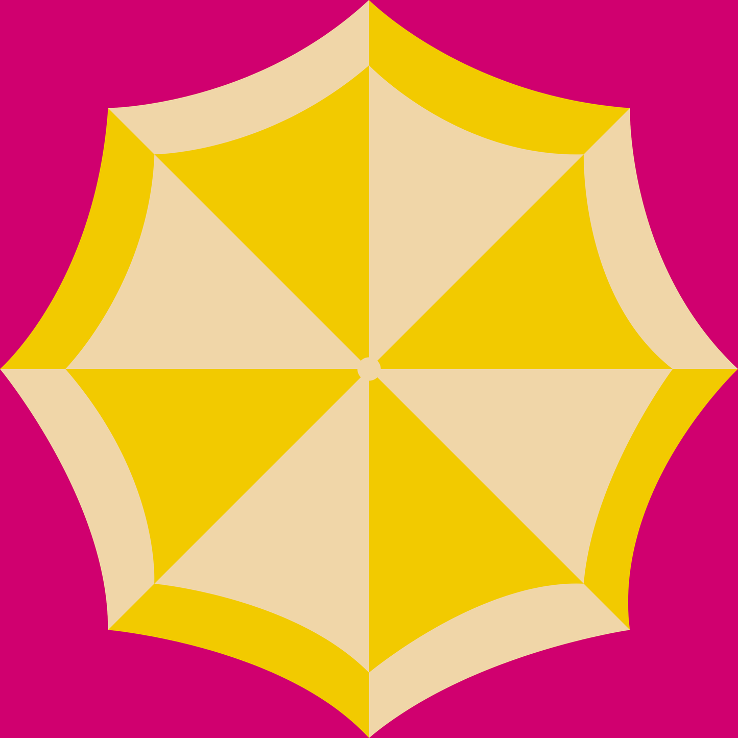 MAHJONG GAME MAT: UMBRELLA IN PINK & YELLOW