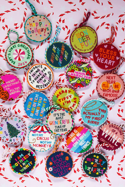 Needlepoint Ornament - Not Needy Rainbow