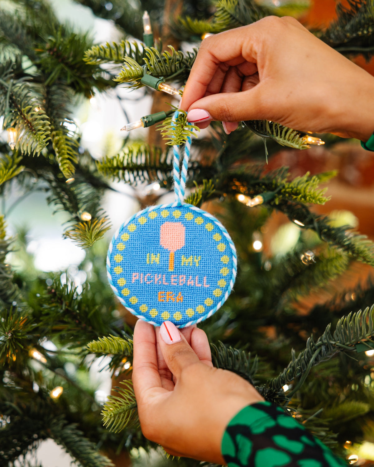 Needlepoint Ornament - Pickleball Era