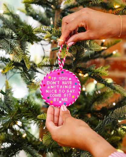 Needlepoint Ornament - Come Sit By Me