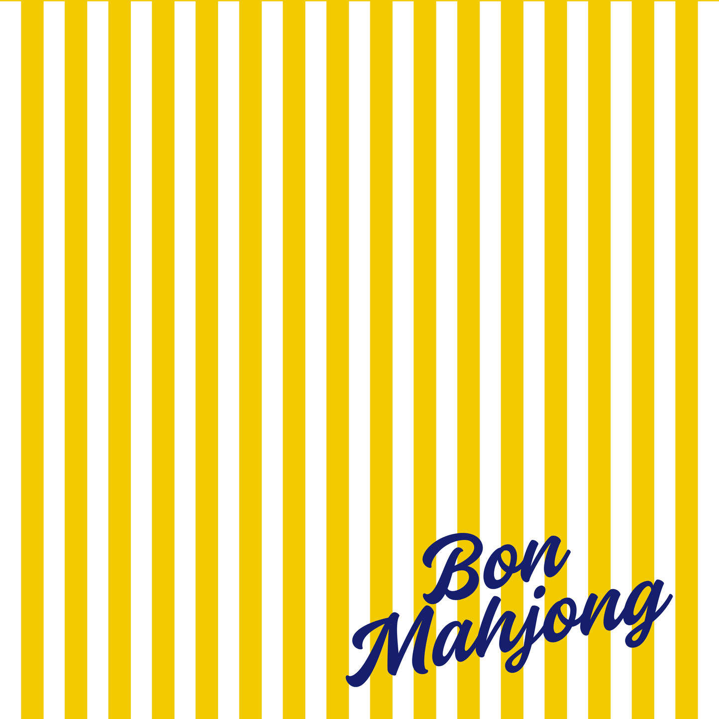 MAHJONG GAME MAT: CABANA STRIPE IN YELLOW