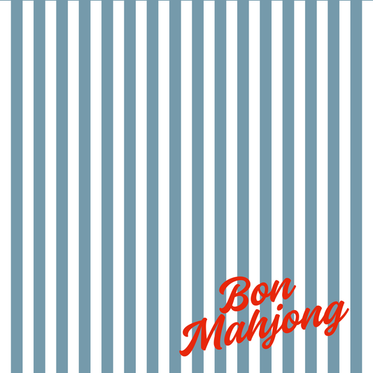 MAHJONG GAME MAT: CABANA STRIPE IN BLUE