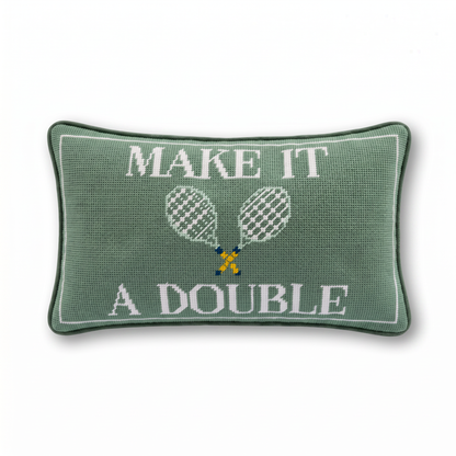 Make It A Double Needlepoint Pillow
