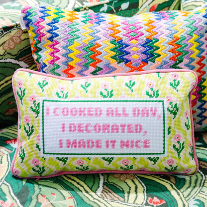 Made it Nice Needlepoint Pillow