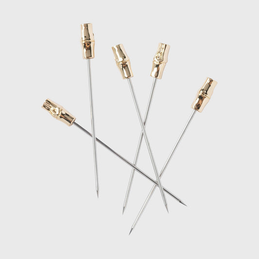 Golden bamboo cocktail picks