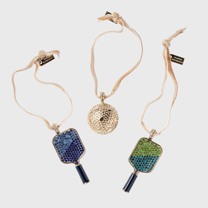 Pickleball and ball hanging ornament boxed gift set