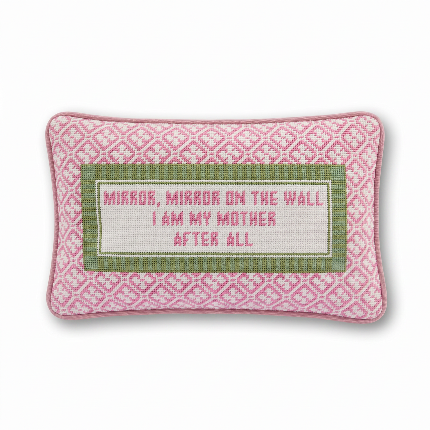 Mirror Mirror Needlepoint Pillow