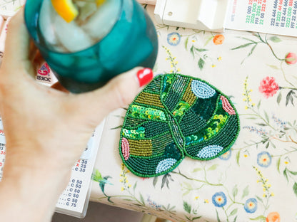 Hand Beaded Pink Paradise Coasters {Limited Edition}