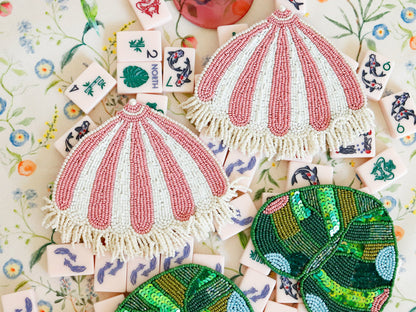Hand Beaded Pink Paradise Coasters {Limited Edition}