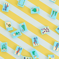 Jet Set Riviera Riviera Jet Set Mahjong Tiles | Luxury Ocean & Beach Mahjong Set French ...