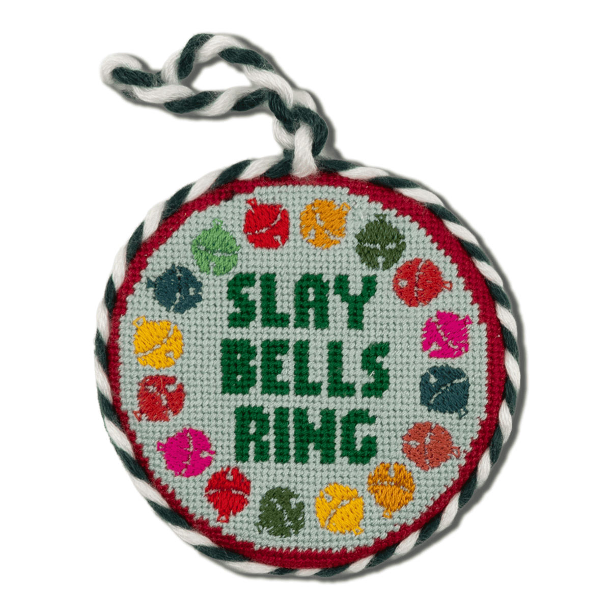 Needlepoint Ornament - Slay Bells Ring
