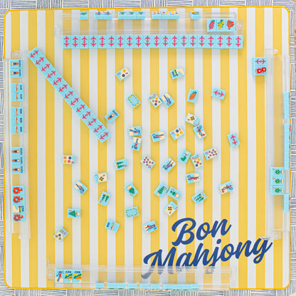 MAHJONG GAME MAT: CABANA STRIPE IN YELLOW