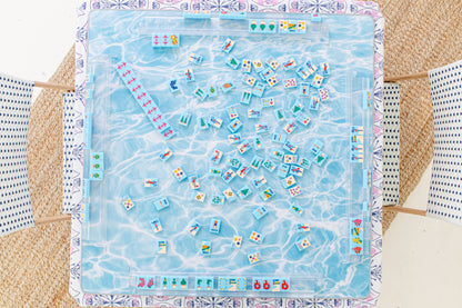 MAHJONG GAME MAT: POOL IN AQUA