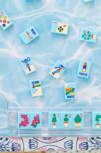Riviera Jet Set Mahjong Tiles | Luxury Ocean & Beach Mahjong Set French ...