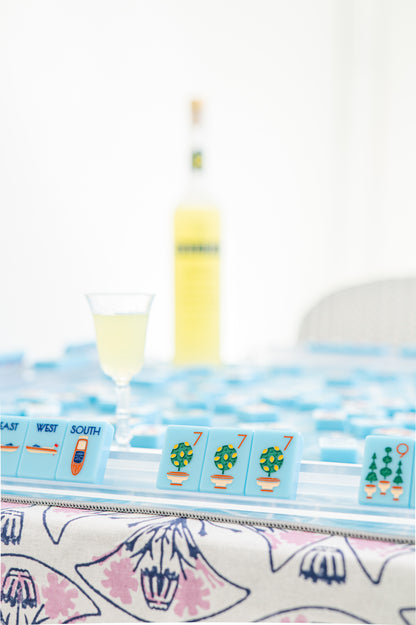 THE RIVIERA JET SET -  MAHJONG TILES:  PORTOFINO BLUE