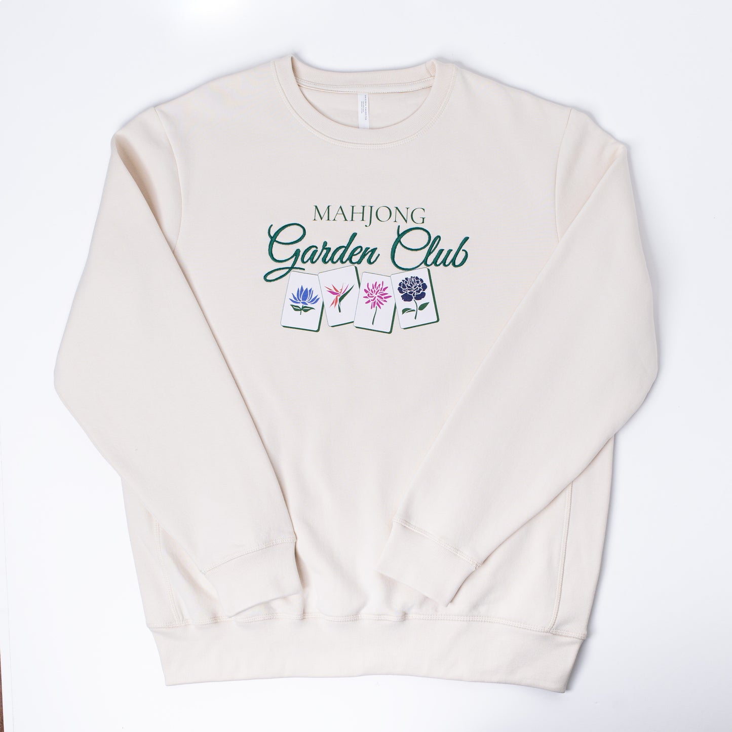 CREWNECK SWEATSHIRT: MAHJONG GARDEN CLUB