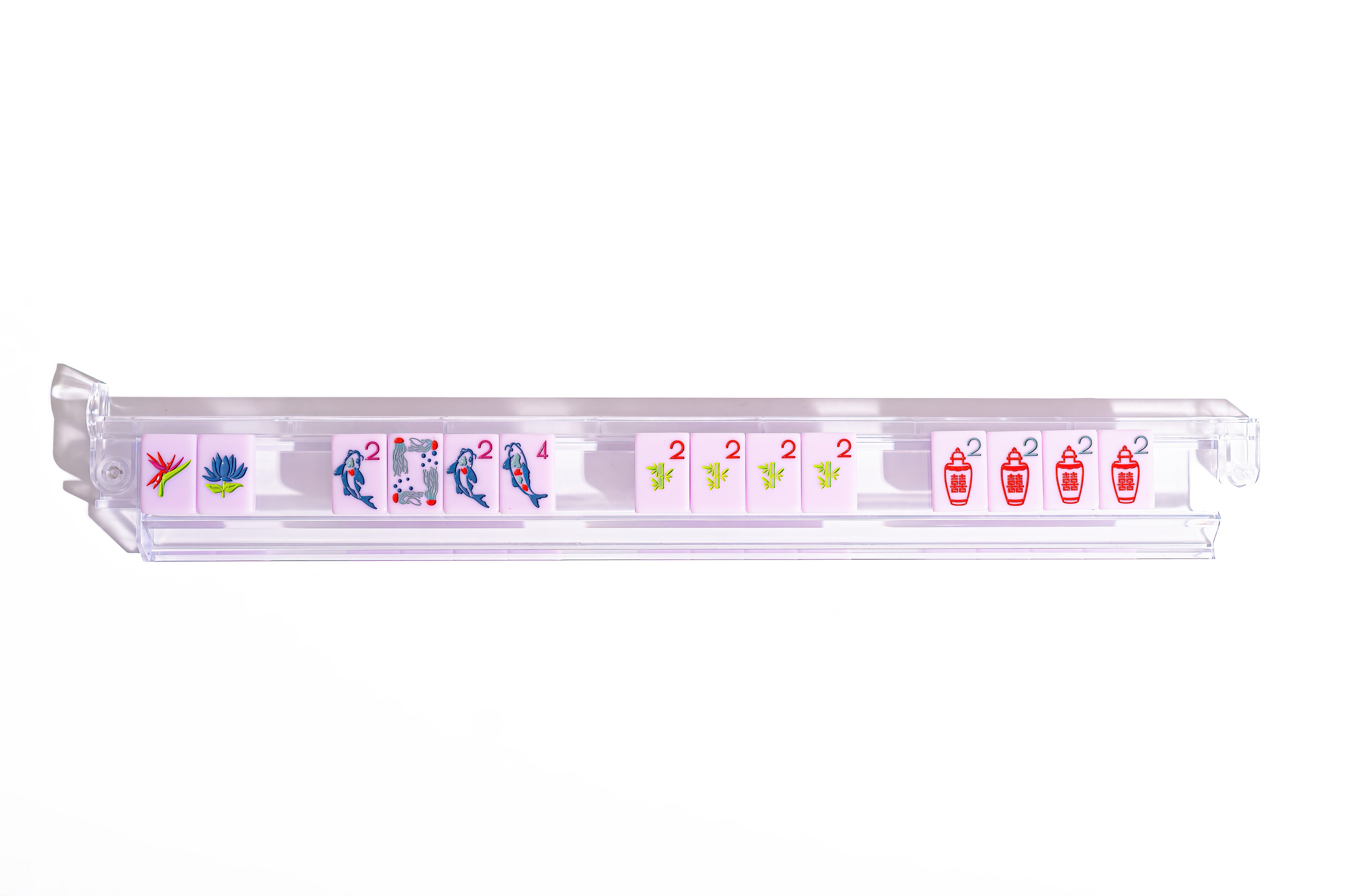 Large Clear Mahjong Racks with Pushers | Set of 4 Custom Mahj Racks by ...
