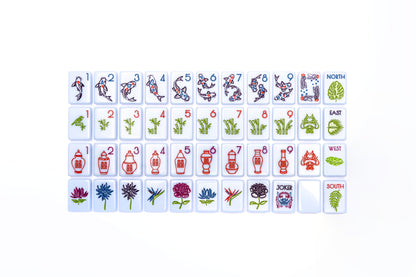 Pretty Mahjong Tiles - Blue Mahjong Set - American Mahjong Line - Affordable Custom Mahjong Tiles