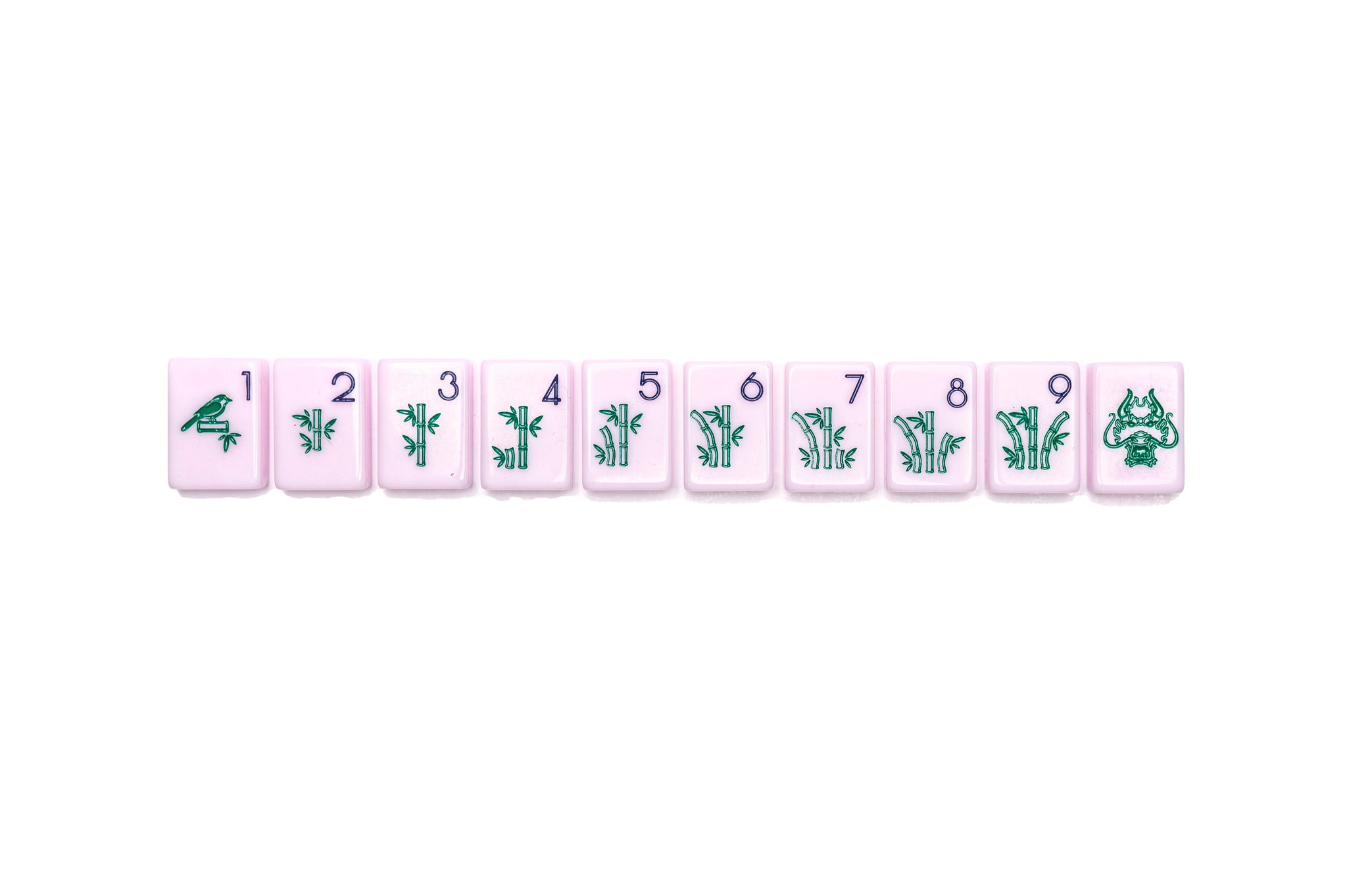 Chinoiserie Mahjong Tile Set - Elegant Pink Hand-Painted Luxury Tiles ...