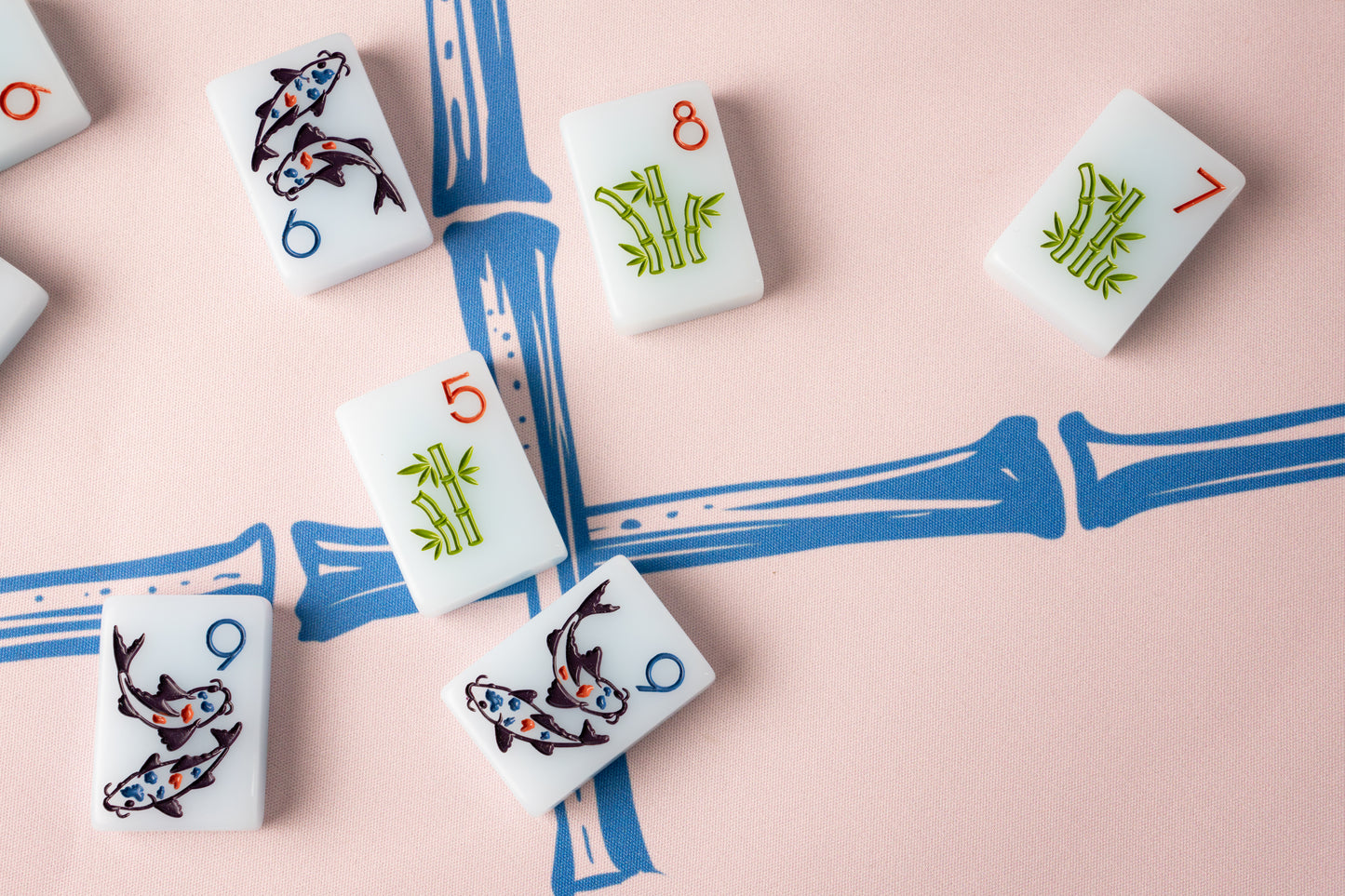 THE CHINOISERIE SET -  MAHJONG TILES: BLUE JADEITE