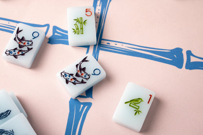 THE CHINOISERIE SET -  MAHJONG TILES: BLUE JADEITE