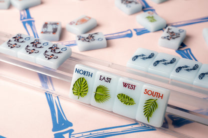 THE CHINOISERIE SET -  MAHJONG TILES: BLUE JADEITE