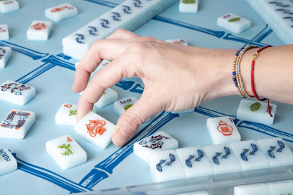 THE CHINOISERIE SET -  MAHJONG TILES: BLUE JADEITE
