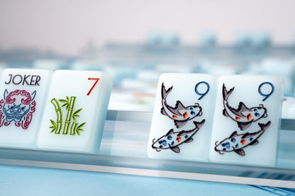 THE CHINOISERIE SET -  MAHJONG TILES: BLUE JADEITE