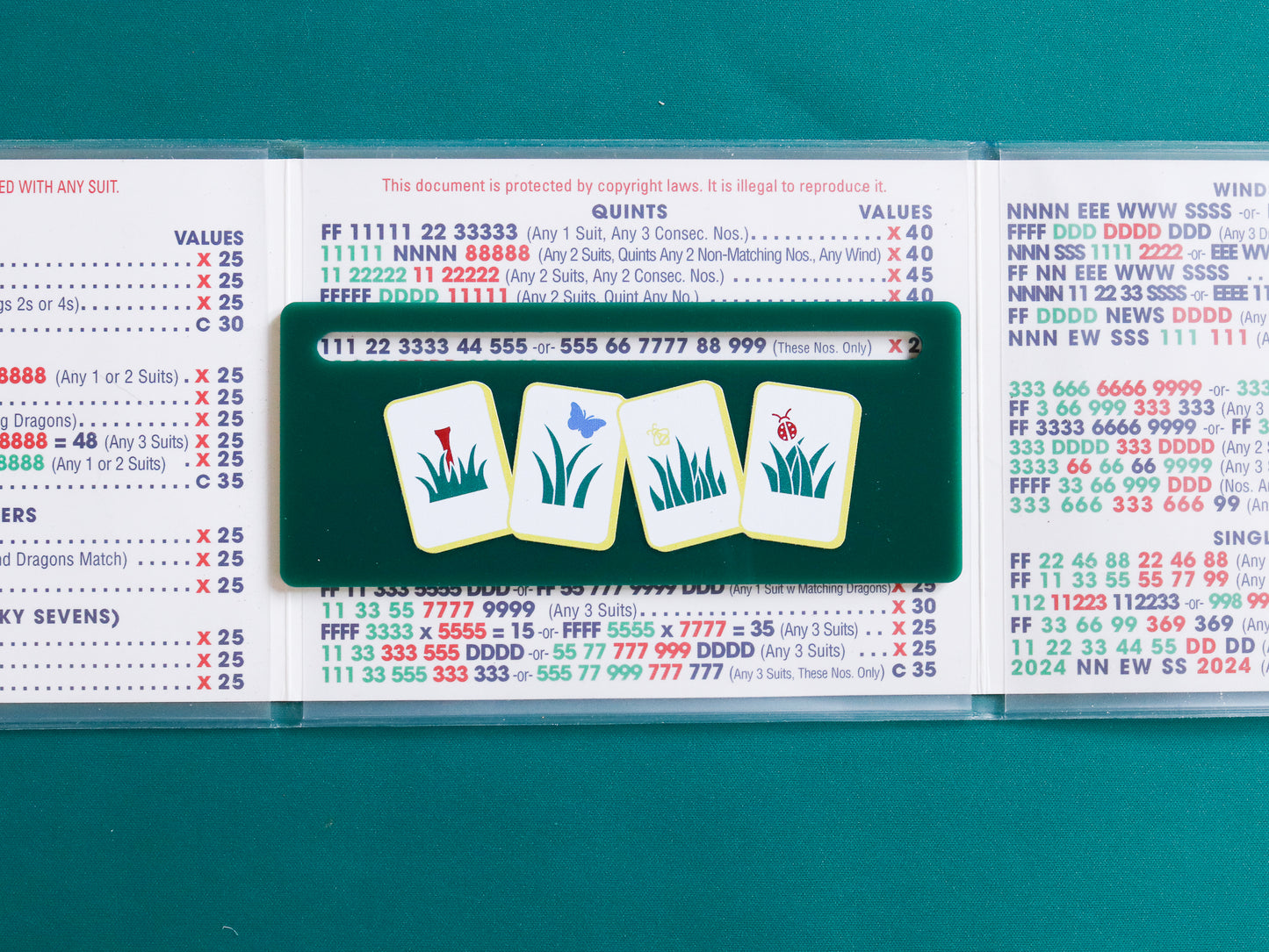 MAHJONG LINE MARKER -  GOLF GRASSES IN GREEN