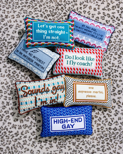 Uncomfortable Needlepoint Pillow