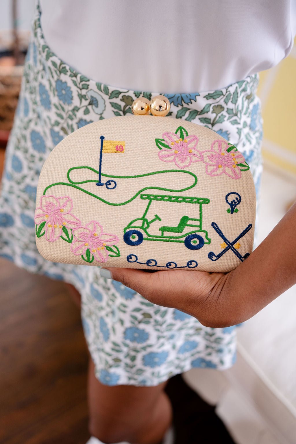 Golf Clutch- Embroidered