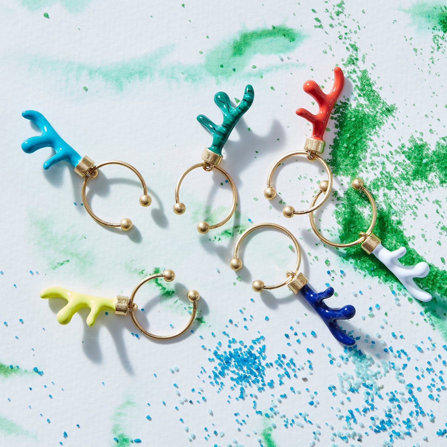 Coral wine charms