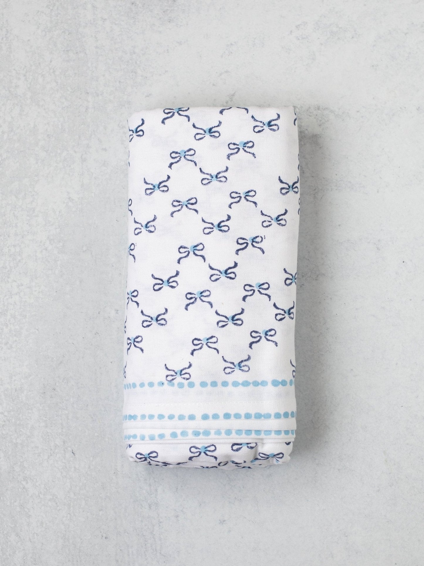 Table Throw - Bow, Navy & Uniform Blue