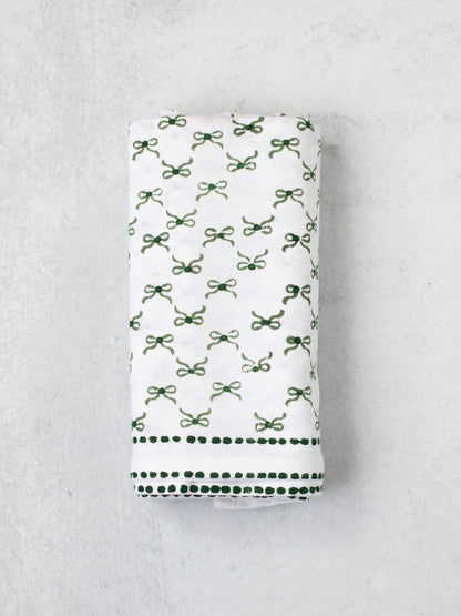 Table Throw - Bow, Sage & Evergreen