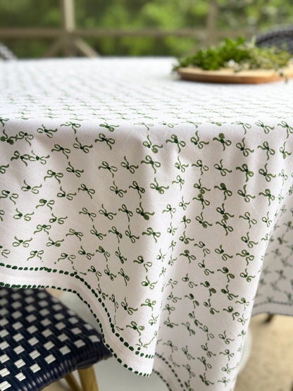 Table Throw - Bow, Sage & Evergreen