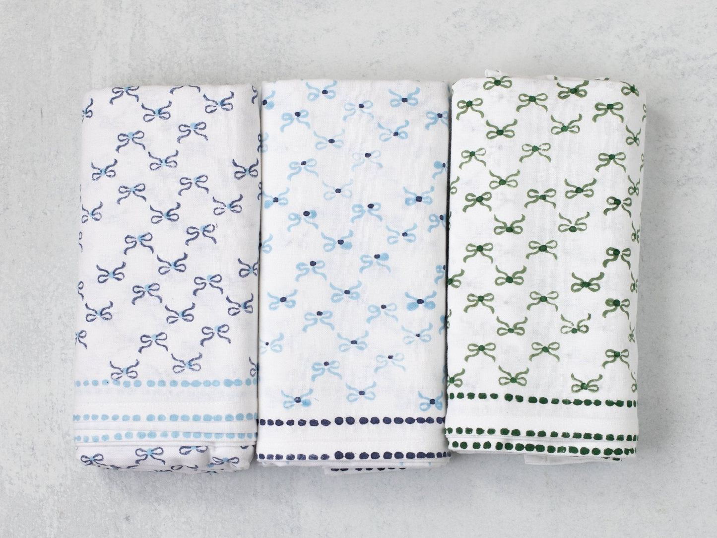 Table Throw - Bow, Navy & Uniform Blue