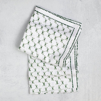 Table Throw - Bow, Sage & Evergreen