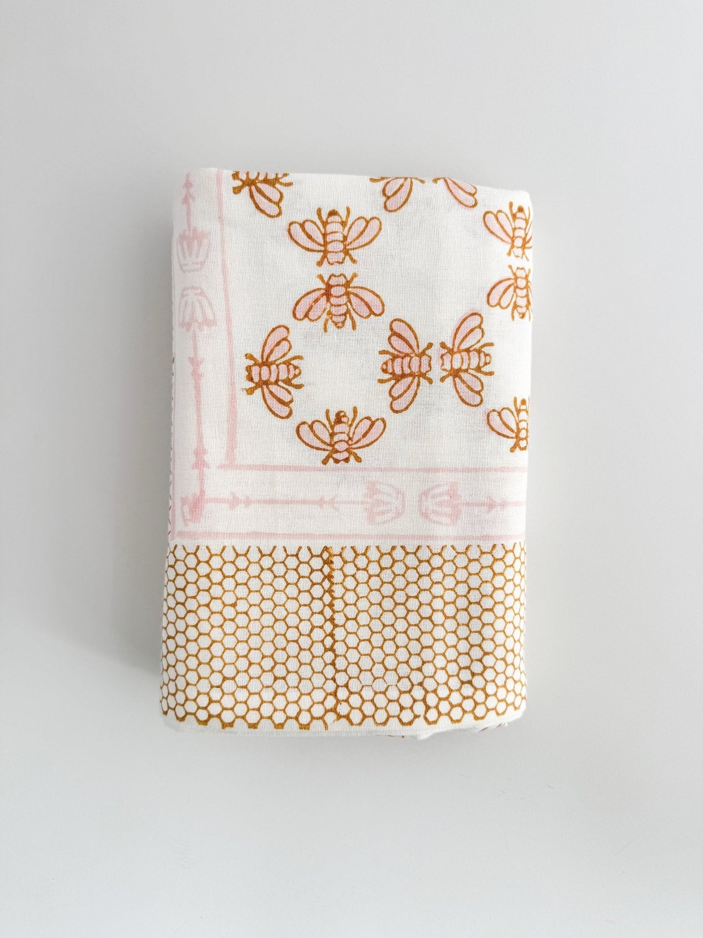 Table Throw - Honeybee - Rose & Mustard