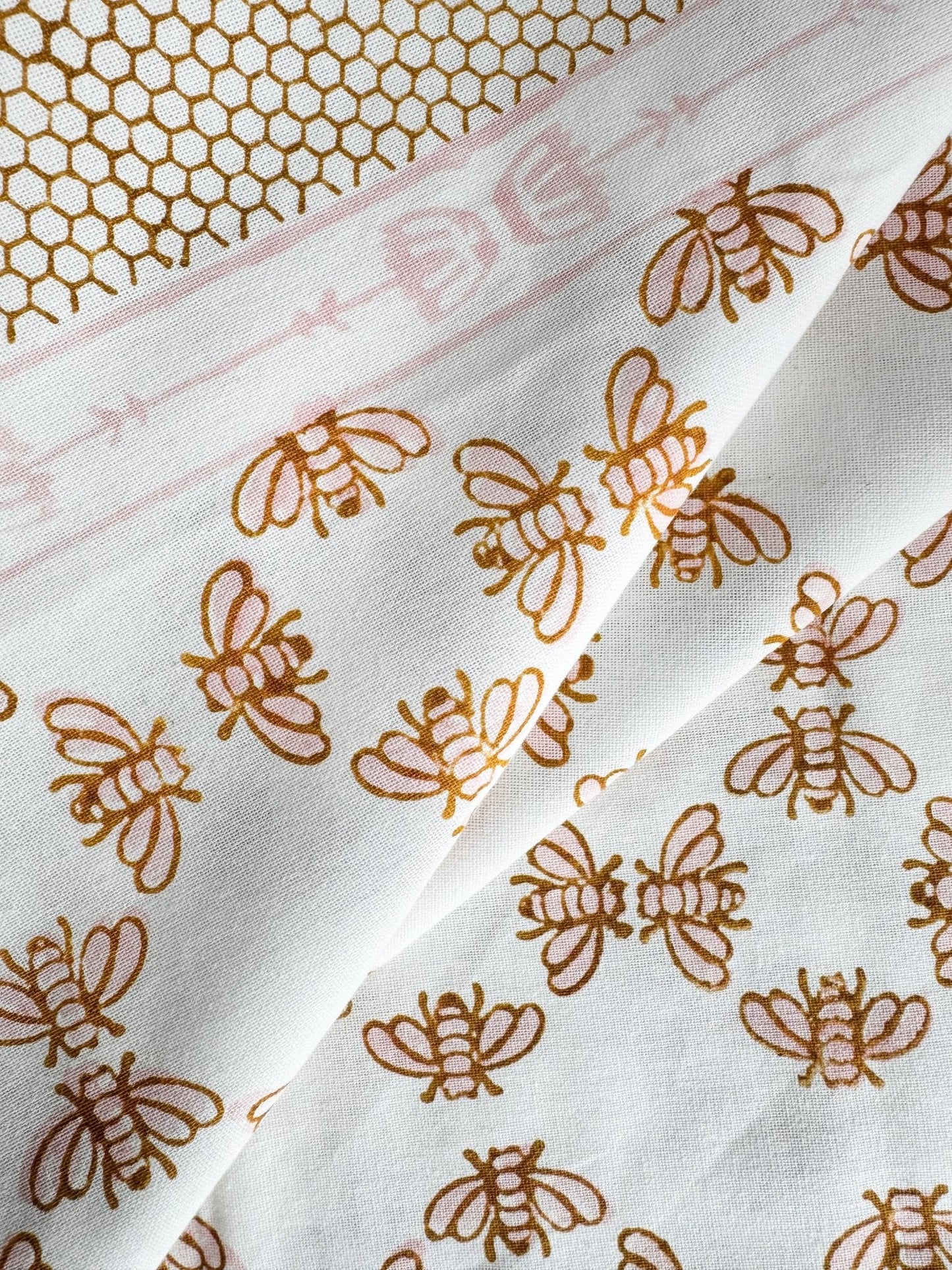 Table Throw - Honeybee - Rose & Mustard
