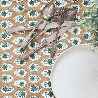 Table Throw (Ivory) - Lily - Chai & Midnight
