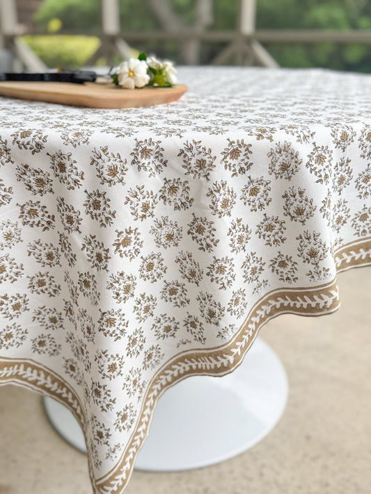 Table Throw - Lotus, Black & Chai