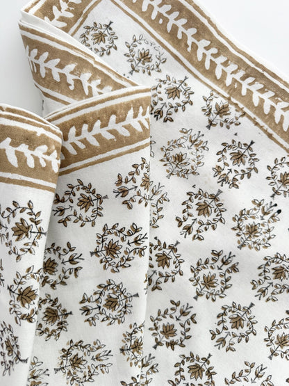 Table Throw - Lotus, Black & Chai