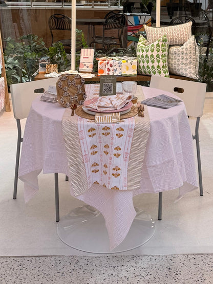 Table Throw - Stripe, Rose