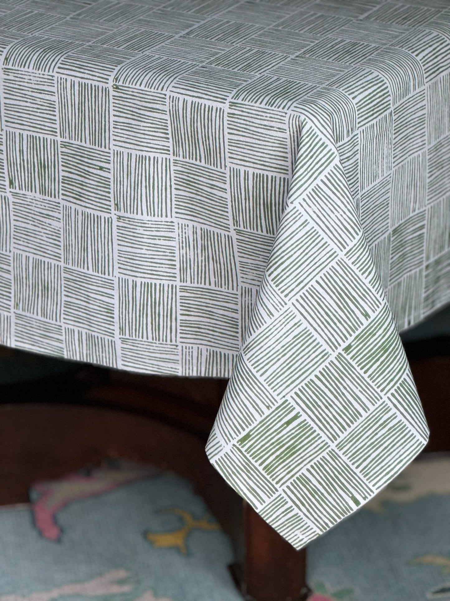 Table Throw - Stripe, Sage